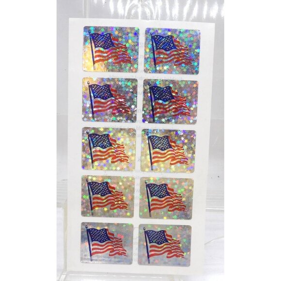143 Patriotic Stickers, 11 Partial Sheets Flags, Words, Military, Images - Picture 8 of 10